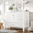 thumbnail image 2 of Eviva Aberdeen 60" Transitional White Single Bathroom Vanity with White Carrara Countertop, 2 of 7