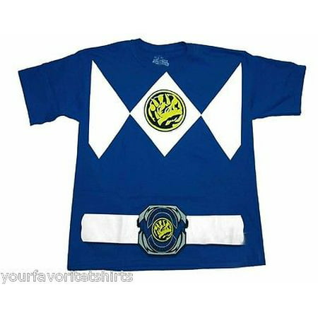 Power Rangers Blue Ranger Costume Adult Blue T-Shirt