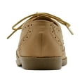 thumbnail image 4 of Ollio Women's Flat Shoes Wingtip Lace Up Faux Leather Oxford M2921, 4 of 6