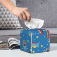 thumbnail image 6 of Rateoe Cartoon Animals 1 Pattern Tissue Box Cover, Modern Square Decorative Leather Facial Paper Case Organizer Holder Dispenser 5X5X5'', 6 of 8