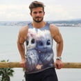 thumbnail image 6 of Cauagu Cute Animal Couple Print Men's Sleeveless Muscle Shirts,Tank Tops Quick Dry Workout Tank Top Gym Muscle Tee Fitness Bodybuilding T Shirt for Men-Large, 6 of 7