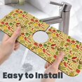 thumbnail image 6 of Logiee Fruits And Vegetables Print Kitchen Sink Splash Guard Faucet Mat for Splash Guard Behind Faucet Drip Catcher for Kitchen,Bathroom,Sink Mat,Dish Drying Mat,Bathroom-15" X 5.5", 6 of 7