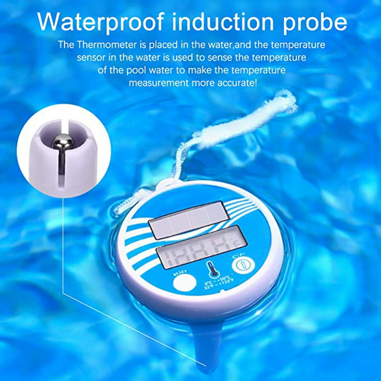 Solar Powered Swimming Pool Thermometer Digital Pool Floating Shatter  Resistant New 