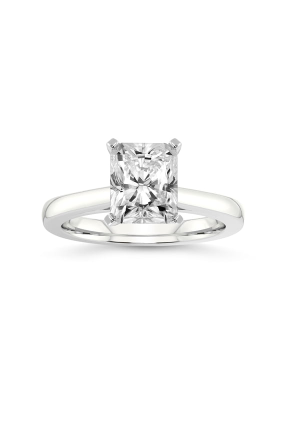 4 Carat IGI Certified Radiant Shape Lab Grown Diamond Engagement Ring | 14K White Gold |Teagan Solitaire Diamond Ring | FG-VS1-VS2 Quality Friendly Diamonds