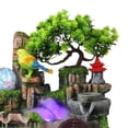 thumbnail image 6 of Natural Resin Tabletop Fountain, Home Decor Indoor Rockery Tabletop Water Fountain Waterfall Ornament with LED Light, 6 of 8
