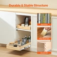thumbnail image 2 of KFFKFF 14"W x 21"D Pull Out Cabinet Organizer, Wood Expandable Slide out Drawers Storage Rack, Gentle Shutting Slide-out Tray, Ideal for Kitchen, Pantry, 2 of 9