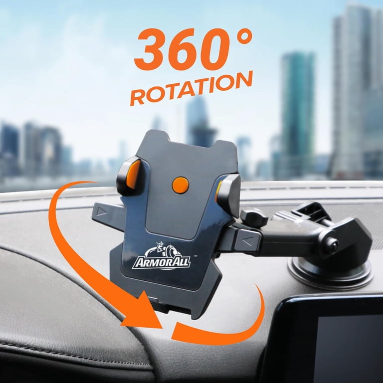 360° Rotating Car Phone Mount – Strong Suction Dashboard & Air Vent Smartphone Holder, Universal Adjustable