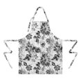 thumbnail image 2 of Pioneer Flower Floral Print Pattern Apron-Garden Aprons for Women with Pockets-Cotton Linen Waterproof Kitchen Cooking Gardening Aprons Adjustable for Kitchen,Cooking,BBQ and Salon 33x27 Inch, 2 of 7