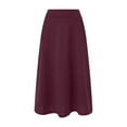 thumbnail image 5 of GEWSEY Skirts for Women Midi Length A Line Swing Flowy Skirt with Pockets (, XXXXXXL), 5 of 5