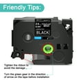 thumbnail image 2 of NineLeaf 10 Pack Compatible for Brother P-touch TZe-335 TZe335 TZ-335 TZ335 12mm 1/2'' White on Black Laminated TZe TZ Label Tape 0.47" x 26.2ft, 2 of 7