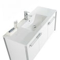 thumbnail image 4 of Fine Fixtures Oakville 48 in. W x 18 in. D x 33 in. H Wall Mounted Bathroom Vanity in Matte White with White Ceramic Sink - Chrome hardware, 4 of 8