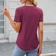 thumbnail image 3 of Blusas para Mujeres Casual Manga Corta Cuello Redondo Encaje Empalme Blusa 95% Poliéster 5% Spandex, Nuevo Color Sólido Superior para el Uso Diario, 3 of 8