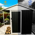 thumbnail image 5 of Outdoor Storage Shed 6 x 4 FT Outdoor Storage Shed with Rack Metal Garden Shed with Storage Shelves Bike Storage Tool Cabinet Box for Lawn Backyard Patio Use,Small Storage Shed, 5 of 7