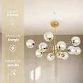 thumbnail image 3 of Lampara de techo estilo industrial Lámpara de araña sputnik ilios innova gold 12 luces, 3 of 9