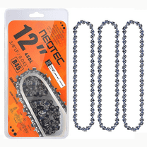 NEOTEC 12 Inch 3-Pack Chainsaw Chain, 3/8"LP Pitch .043 Gauge 45DL, Fits for DeWalt Craftsman Makita