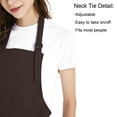 thumbnail image 4 of Toptie Unisex Bib Apron, Cotton Canvas Adjustable Chef Cooking Apron with Pockets-Coffee-L, 4 of 6