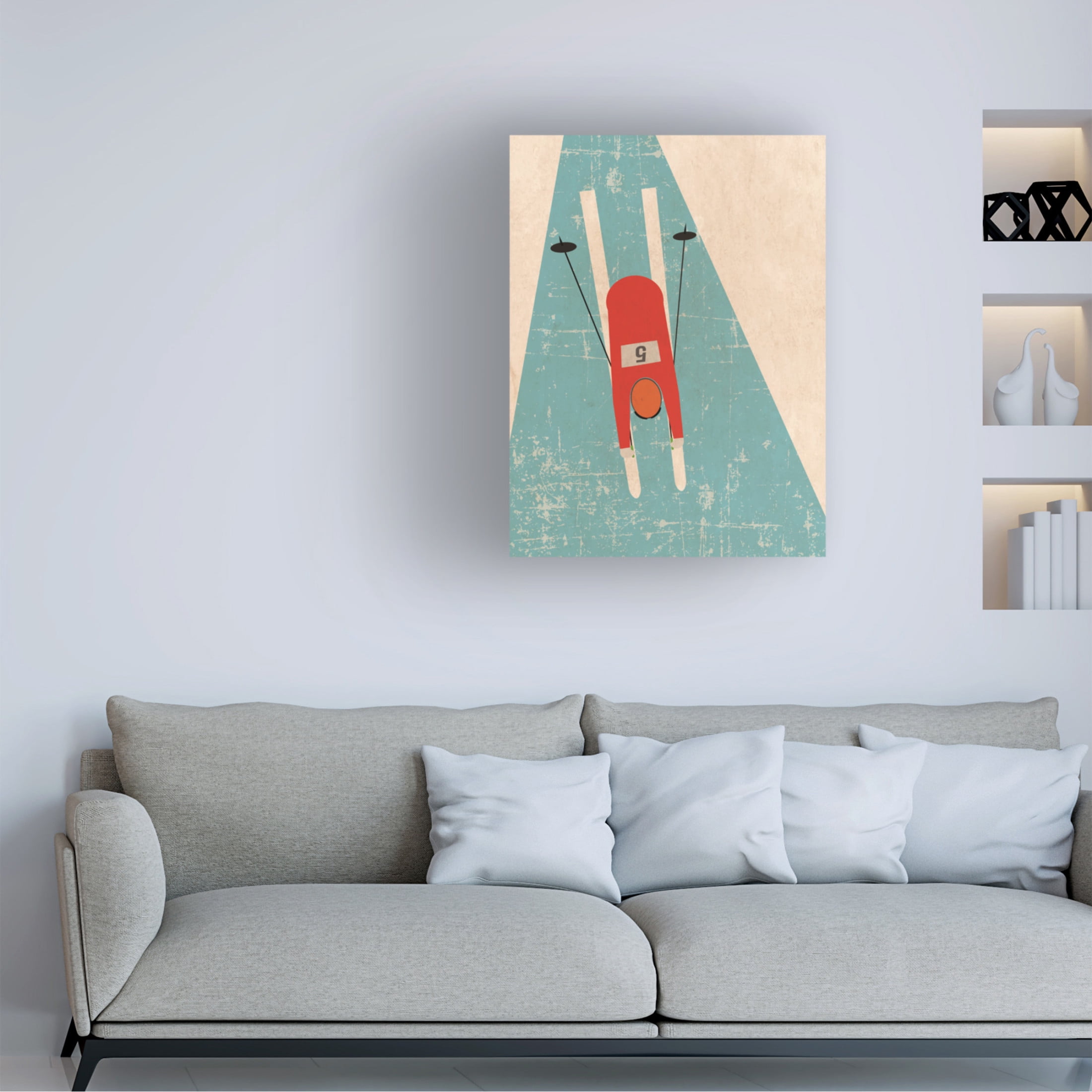 Trademark Fine Art Jon Downer  Downhiller Canvas Wall Art