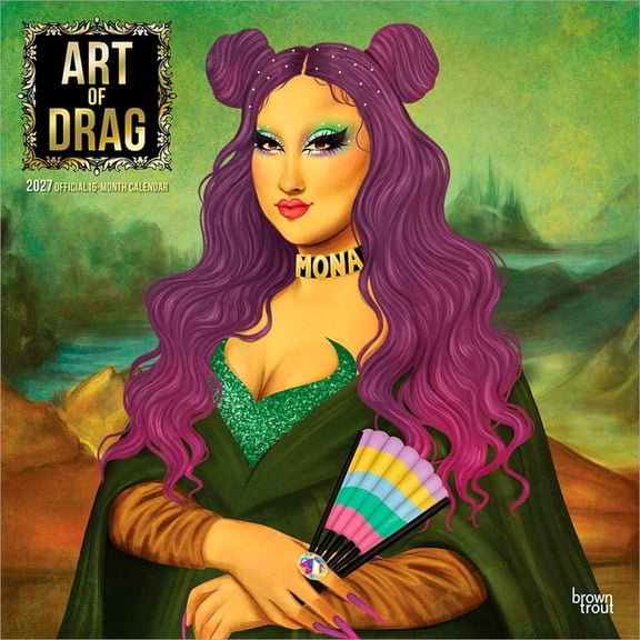 Art of Drag | 2027 12x24" (Hanging) Wall Calendar | Plastic-Free | BrownTrout