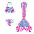 thumbnail image 4 of MUXiin Girls Swimsuit Tail Fish Scale Girls'swimwear Bikini 3pc Set Cute Summer Beach Outfit Girls'swimwear Bikini 3pc Set, 4 of 4