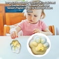 thumbnail image 4 of Large Cat Paw Squishy Toy with Ultra-Soft Simulated Silicone Feel and Glitter Bow Design, Cyan, for Kids, Sensory Squeeze Toy, 4 of 4