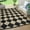 Black/Coffee, variant on EastVita Area Rugs Carpets 320Gsm Pp Tube Plastic Woven Outdoor Carpet-Modern-Diamond Grid Black/White 9*12ft