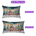 thumbnail image 5 of Merry Christmas Santa Reindeer Antlers Cavalier King Charles Spaniel Sleigh Xmas Winter Holiday Quilt Pillowcase Dog Lover Gifts Throw Pillow Cover Bed Home Decor - 00023, 5 of 5
