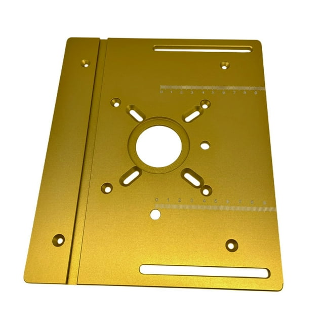 Yeacher Router Table Insert Plate Aluminum Alloy Wood Milling Flip Board Trimming Machine Engraving Auxiliary Tool Woodworking Benches