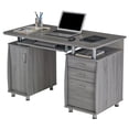 thumbnail image 3 of Techni Mobili Complete Adult Computer Workstation with Cabinet and Drawers, 30" H, Gray RTA-4985-GRY, 3 of 13