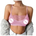 thumbnail image 2 of XHJUN Women's Bralettes Double Support Wireless Bra, Full-Coverage Wirefree T-Shirt Bra, Comfortable Lace Wirefree Bra, Our Best Everyday Bra,Pink XXXXXL, 2 of 3