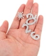 thumbnail image 4 of par de pendientes de copo de nieve para mujer, pendientes colgantes de copo de nieve de invierno con letras y números de Navidad, regalo de Año Nuevo 2026 para mujer, plata, 4 of 8