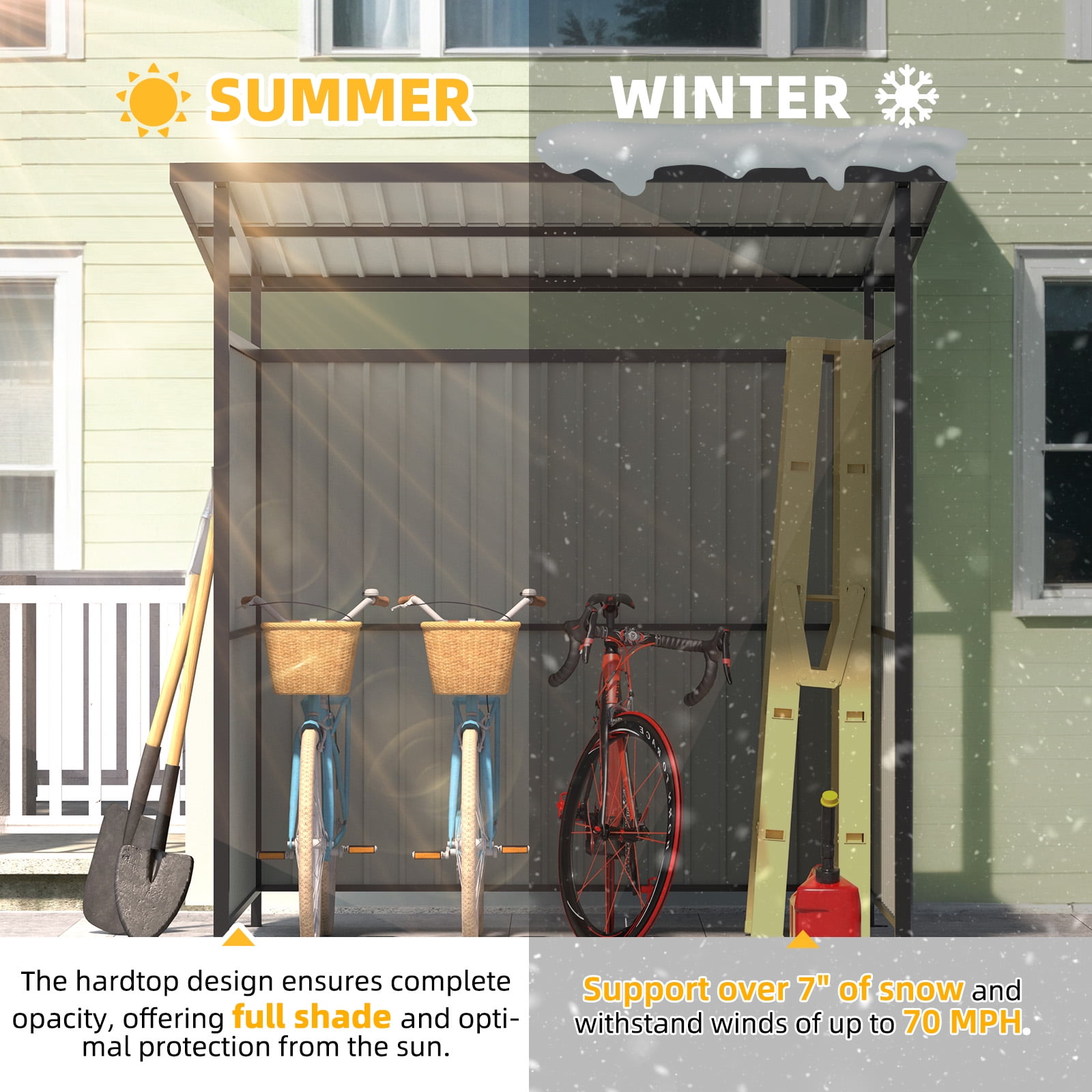AECOJOY 6' x 6' Hardtop Gazebo Outdoor Pergola ​For Garden, Patio, Backyard-​Dark Gray