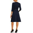 thumbnail image 3 of INSPIRE CHIC Cocktail Dresses for Women's and Evening Gowns Half Sleeves V Neck Knee Length Dress XS Dark Blue, 3 of 6
