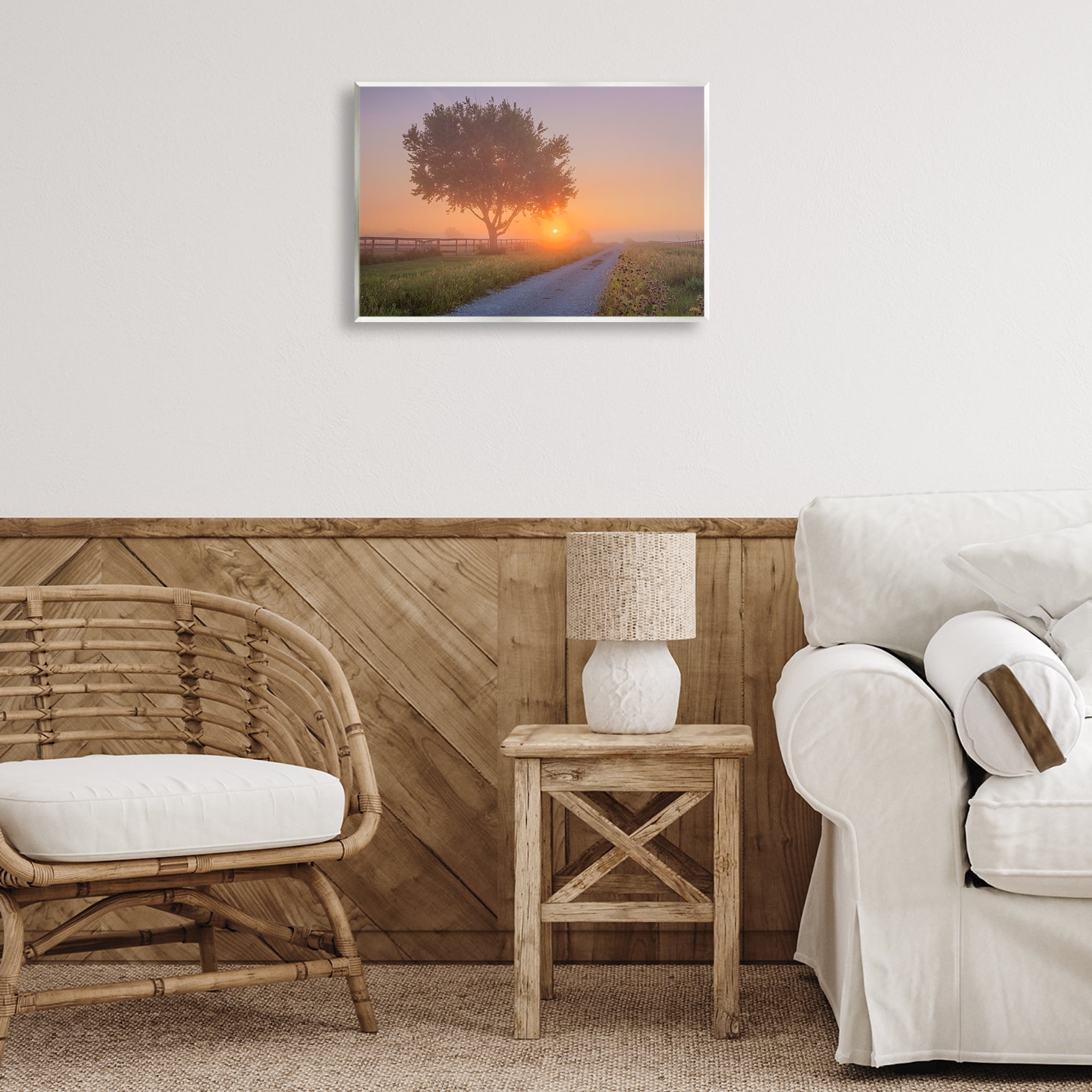 Stupell Industries Flower Lined Path Landscape & Nature Photography Unframed Art Print Wall Art, 19 x 13
