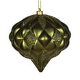 thumbnail image 1 of Vickerman M1122OL 5.7 in. Dark Olive Matte Glitter Diamond Ornament, 1 of 2