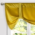 thumbnail image 3 of DriftAway Velvet Tie Up Valance for Kitchen Rod Pocket Room Darkening 20"L x 50"W Gold Yellow, 3 of 6