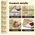 thumbnail image 5 of Peel and Stick Wallpaper Soft Watercolor Roses Distressed Paper Gentle Morning Light Wall Paper 17.7in x 9.8ft Self Adhesive Removable Boho Floral Contact Paper for Nursery Bedroom Cabinets, 5 of 8