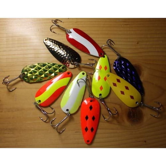 Unexcelled Fishing 5-Piece 7/8 oz Nickel Spoon Assortment - Trout & Northern Pike