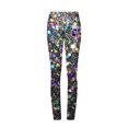 thumbnail image 4 of Women's Yoga Leggings Sparkle Sequin Print Pants High Waisted Athletic Workout Legging Non See Through Pant(Multicolor,L), 4 of 5