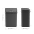 thumbnail image 2 of Automatic Touchless Infrared Motion Sensor Trash Can, 3 Gal 12 L Rectangular ABS Plastic Trashcan for Bedroom & Bathroom, Hands-Free Smart Garbage Bin with Motion Sensor Lid (Black), 2 of 10