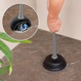 thumbnail image 4 of Bathroom Cleaning Toilet Plunger and Dish Brush Combo, Black, 1 Set, 4 of 5