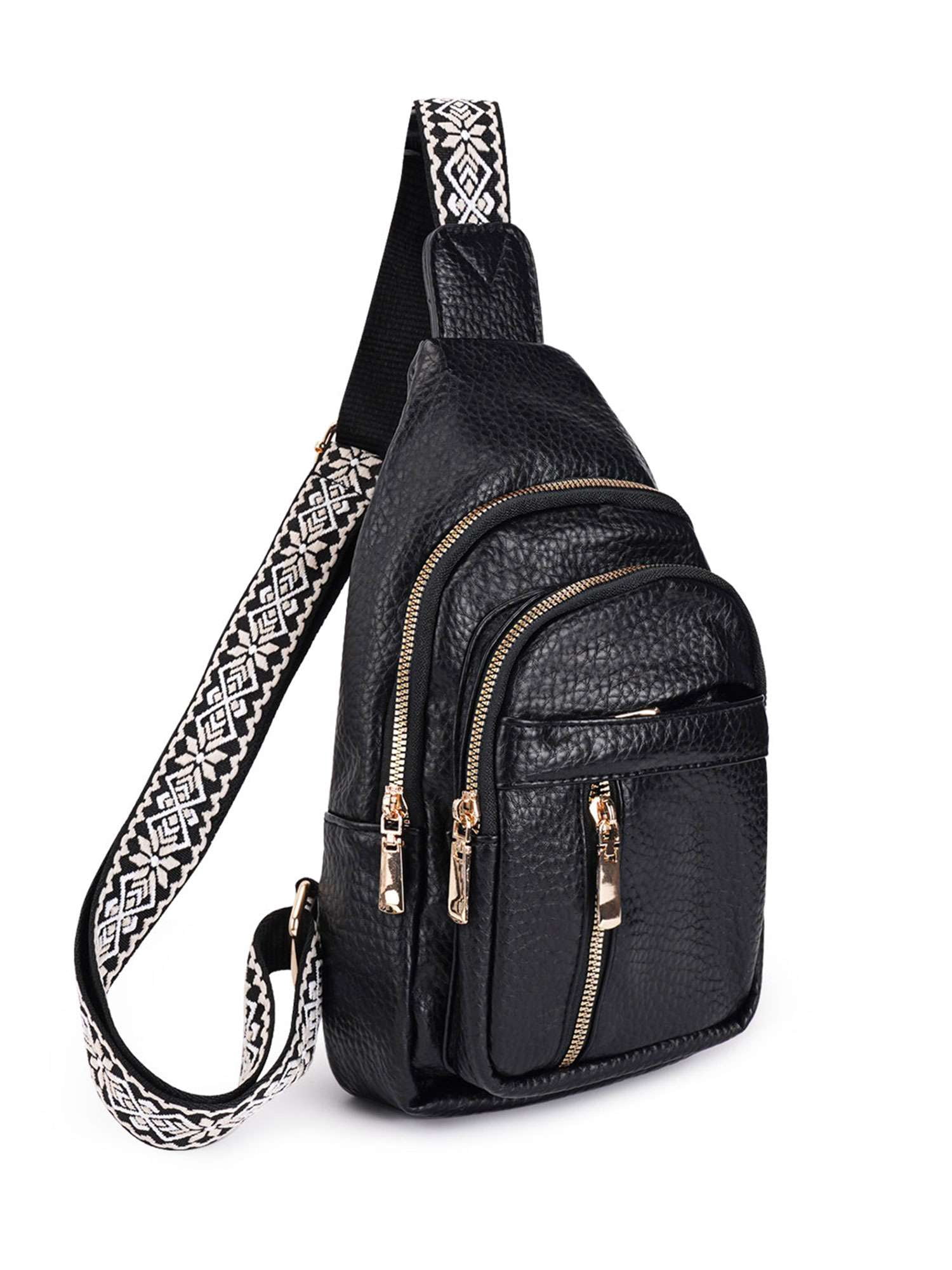 Women\'s Goth Sling Backpack Crossbody Shoulder Bag Travel Hiking Daypack Moon Mystical Moon Crossbody Saddle Bag, Cosmic Energy Shoulder  main image 3