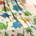 thumbnail image 3 of Colorful Dinosaurs Palm Pattern Blanket,Comfortable Soft Lamb Wool Throw Blanket,All Season,Warm Lightweight Blankets for Sofa Bed Couch Living Room Chair,30"x40", 3 of 4