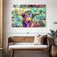 thumbnail image 3 of Elephant Stock Colourful Highland Cow Wall Art - Horizontal Canvas Wall Art - Living Room Wall Decor - Animal Canvas - Gray And Brown Decor - 48" x 32", 3 of 8