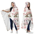 thumbnail image 2 of Wearable Blanket,Fairy Princess Mushroom Pattern Hooded Wearable Flannel Blanket for Adults & Teens,Winter Poncho Shawl Wrap Cape Cozy Anti-Pill,60"x80", 2 of 5