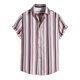thumbnail image 1 of Camisas Para Hombre Slim Fit Hombres Verano Hawaii Solapa Tops Impreso Turndown Collar Loose Top Camisa de manga corta Casual Fashion Top (Pink, M), 1 of 6