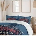 thumbnail image 6 of Ambesonne Christmas Duvet Cover Set, Xmas Wishes on a Ball, 2-Calking, Slate Blue and Dark Coral, 6 of 6