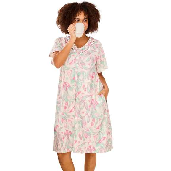 Only Necessities Plus Size  Snap-Front Gown