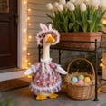 thumbnail image 6 of Easter Porch Goose Outfits - Decorative Dress & Hat Set Patio Goose Costumes,for 23inch Goose Statue Easter Outdoor Garden Yard Porch Decoration, 6 of 9
