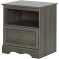thumbnail image 3 of South Shore Savannah Coastal 1-Drawer Nightstand with Storage, Gray Maple, 3 of 10