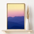 thumbnail image 2 of PixonSign Framed Canvas Print Wall Art Purple Mountain Silhouette Nature Wilderness Illustrations Modern Art Rustic Relax/Calm Multicolor Ultra for Living Room, Bedroom, Office - 24"x36" Natural, 2 of 5